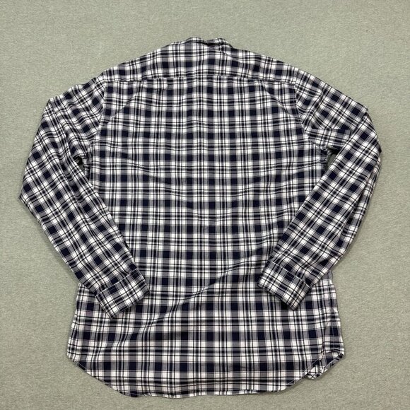 THEORY Sz Large ZACK PS WORCESTER PLAID LONG SLEEVE SHIRT ECLIPSE MULTI - Picture 6 of 7